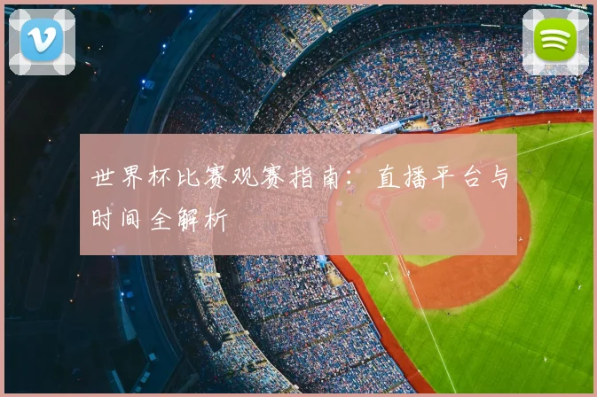 世界杯比赛观赛指南:直播平台与时间全解析